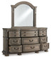 Ardenfield Queen Upholstered Sleigh Bed, Dresser, Mirror, Chest and Nightstand