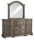 Ardenfield Queen Upholstered Sleigh Bed, Dresser, Mirror and Nightstand