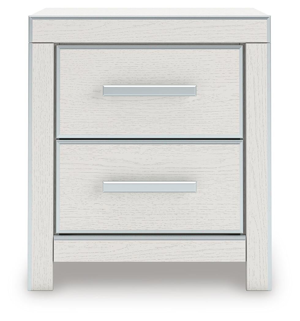Birmonton California King Upholstered Bed, Dresser, Mirror, Chest and Nightstand