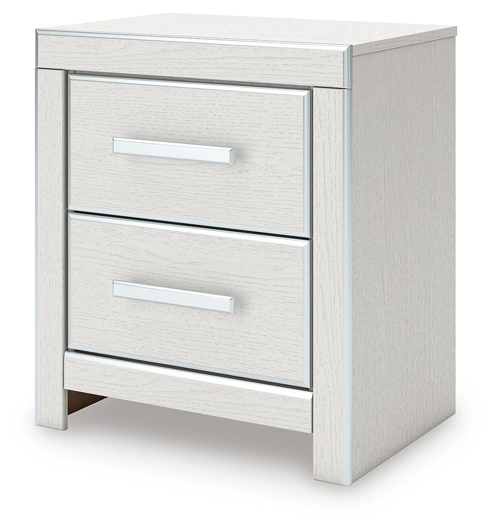 Birmonton King Upholstered Bed, Dresser, Mirror, Chest and Nightstand
