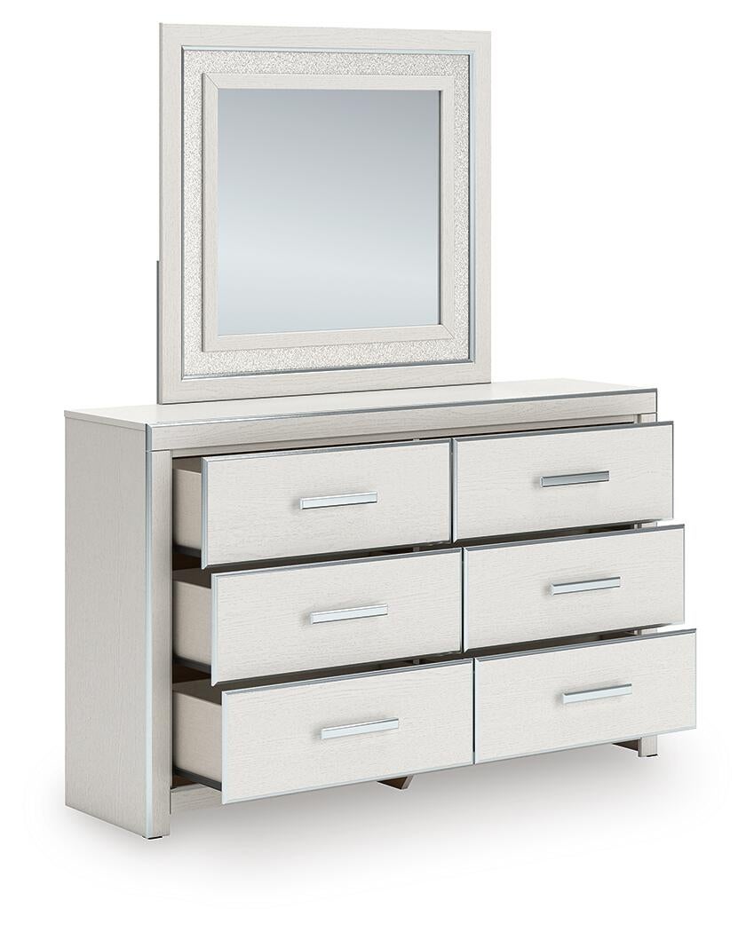 Zuraleus Queen Upholstered Bed, Dresser, Mirror and Nightstand