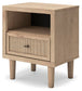 Cielden Full Upholstered Bed with Roll Slats, Dresser, Mirror and Nightstand