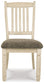 Bolanburg Dining Table and 4 Chairs and Bench with Storage