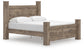 Rusticott King Poster Bed, Dresser, Mirror and Nightstand