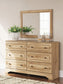 Aleaport Twin Panel Bed with Mirrored Dresser