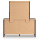 Pamytta Full Upholstered Panel Bed, Dresser, Mirror and Nightstand