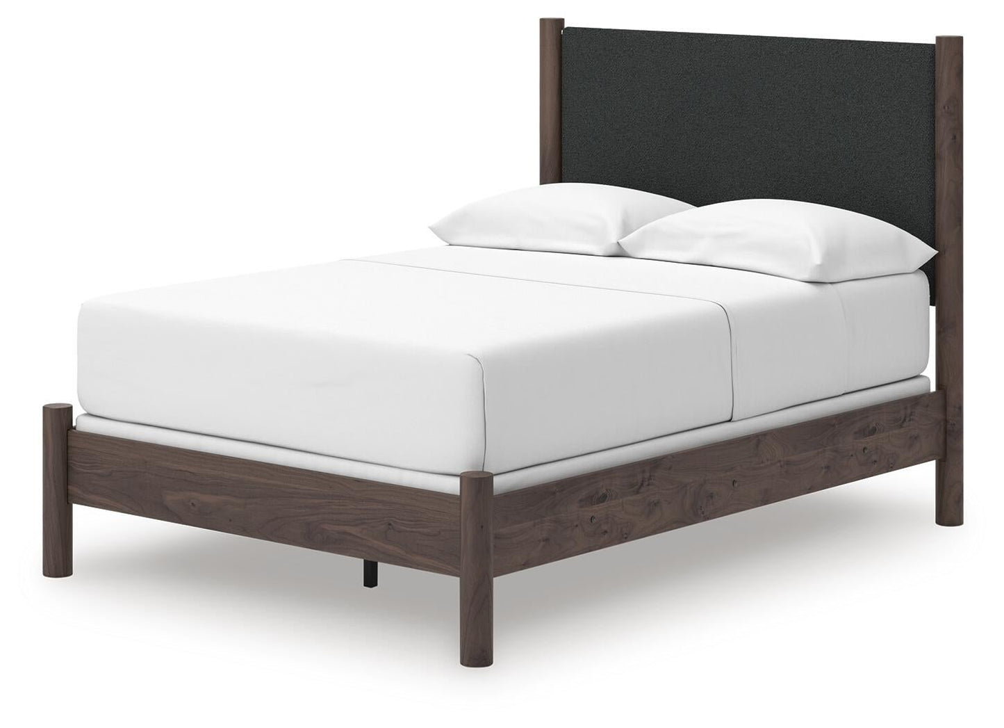 Pamytta Full Upholstered Panel Bed, Dresser, Mirror and Nightstand