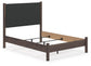 Pamytta Full Upholstered Panel Bed, Dresser, Mirror and Nightstand
