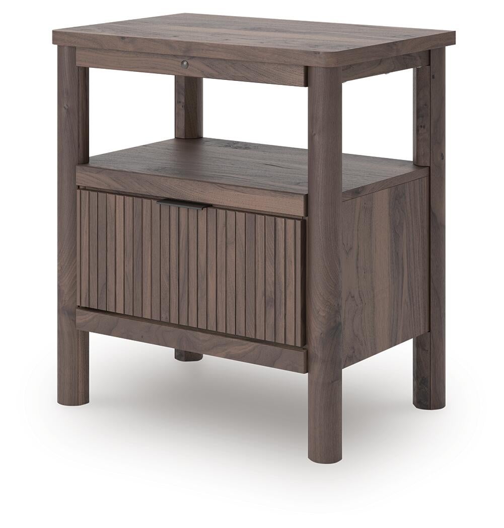 Pamytta Twin Upholstered Panel Bed, Dresser, Mirror, Chest and Nightstand