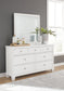 Fortman King Panel Storage Bed with Mirrored Dresser and Nightstand
