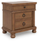 Rowlenstown King Poster Bed with Mirrored Dresser and Nightstand