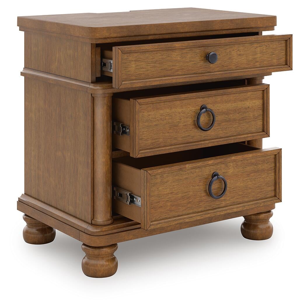 Rowlenstown Queen Poster Bed with Mirrored Dresser and Nightstand
