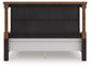 Rowlenstown King Poster Bed with Mirrored Dresser
