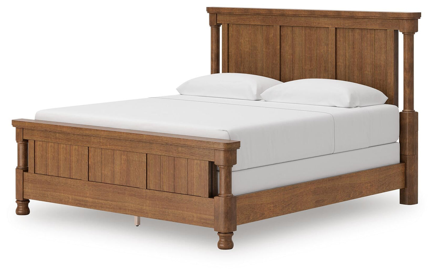 Rowlenstown King Poster Bed with Mirrored Dresser