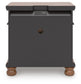 Rowlenstown California King Poster Bed with Mirrored Dresser and Nightstand