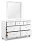 Fortman California King Panel Storage Bed, Dresser, Mirror and Nightstand
