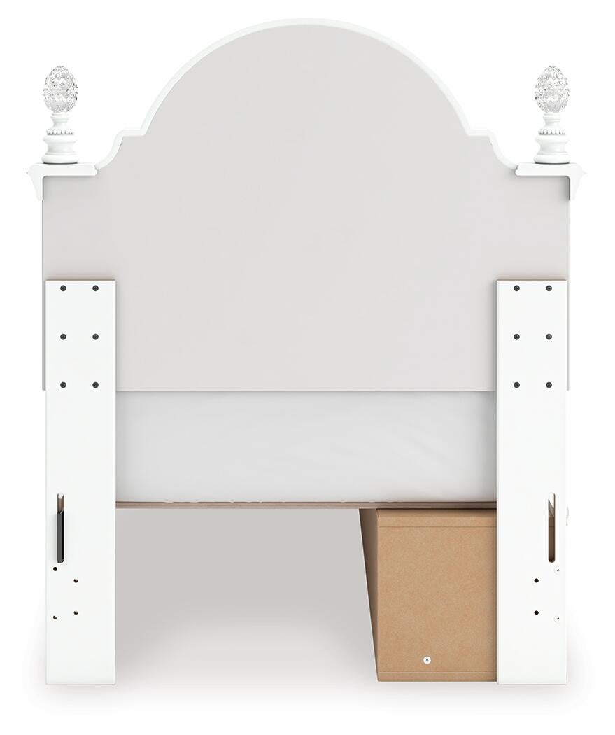 Kozlani Twin Upholstered Panel Storage Bed, Dresser, Mirror and Nightstand