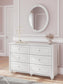 Kozlani Twin Upholstered Panel Storage Bed, Dresser, Mirror and Nightstand