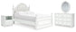 Kozlani Full Upholstered Panel Bed, Dresser, Mirror and Nightstand