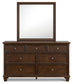 Danabrin Full Panel Storage Bed, Dresser and Mirror