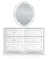 Maylilly Full Upholstered Panel Bed, Dresser and Mirror