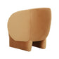 Ikik Velvet Accent Chair - Cognac