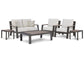 Ashley Express - Tropicava Outdoor Loveseat and 2 Lounge Chairs with Coffee Table and 2 End Tables