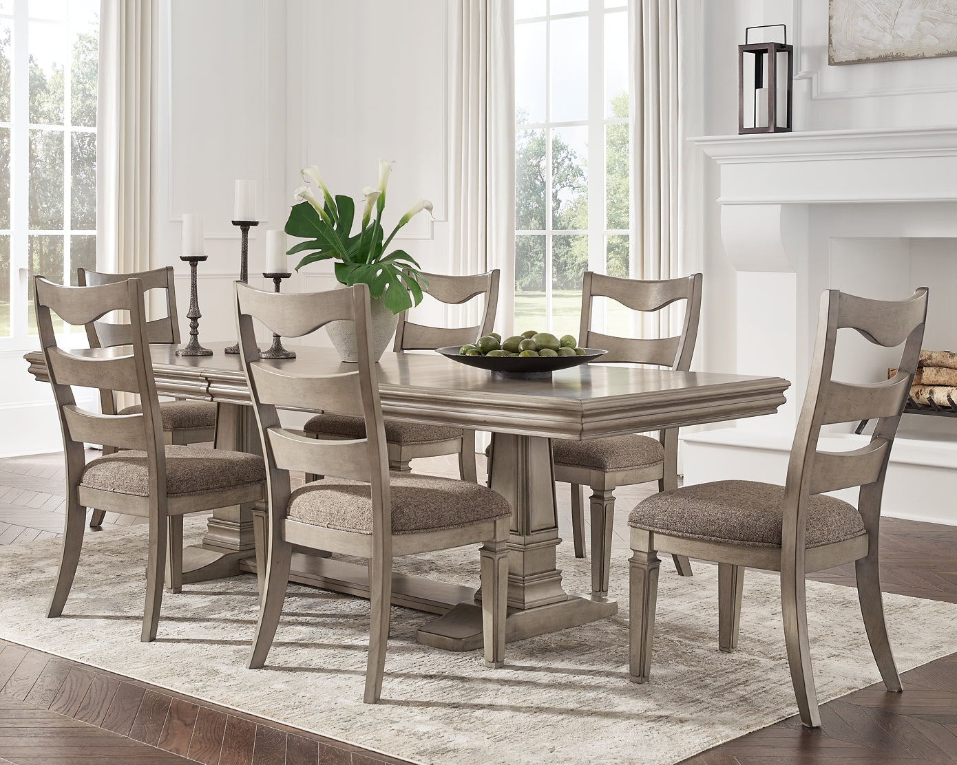 Lexorne Dining Table and 6 Chairs