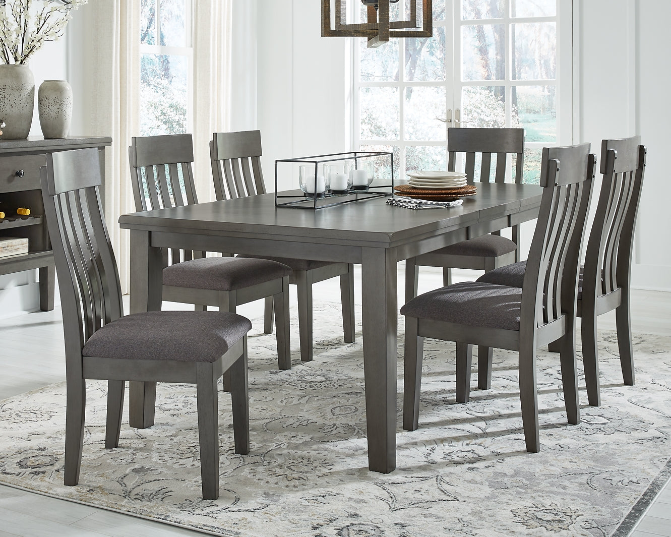 Hallanden Dining Table and 6 Chairs with Storage