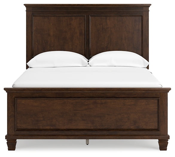 Danabrin Full Panel Bed with Mirrored Dresser