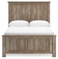 Yarbeck Queen Panel Bed with Mirrored Dresser and Nightstand