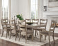 Lexorne Dining Table and 8 Chairs with Storage