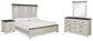 Darborn California King Panel Bed with Mirrored Dresser and Nightstand